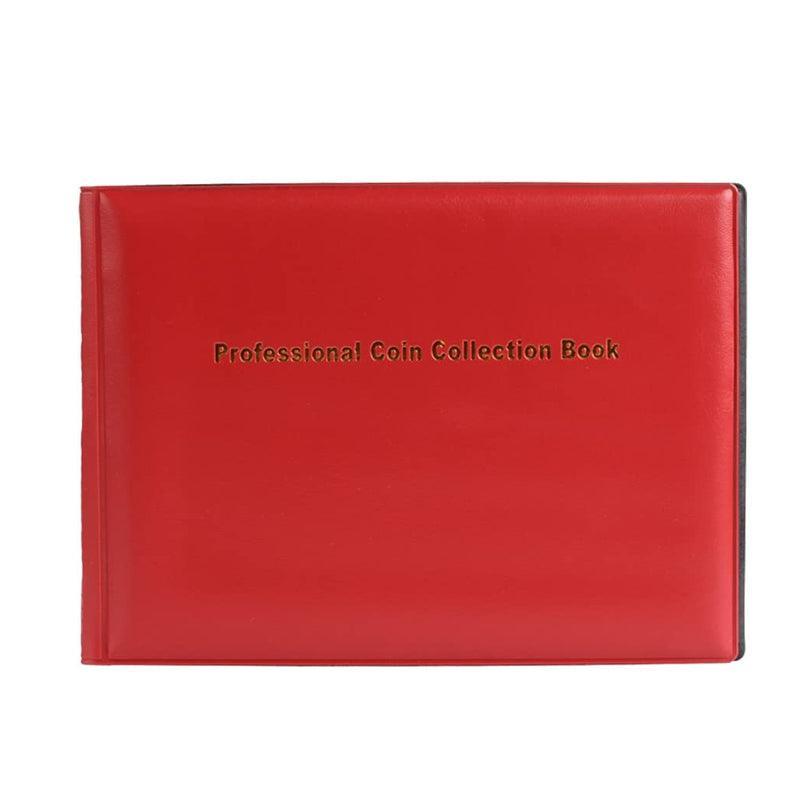 240 Coins Holder Collection Storage Collecting Penny Pocket Album Book Red Aus