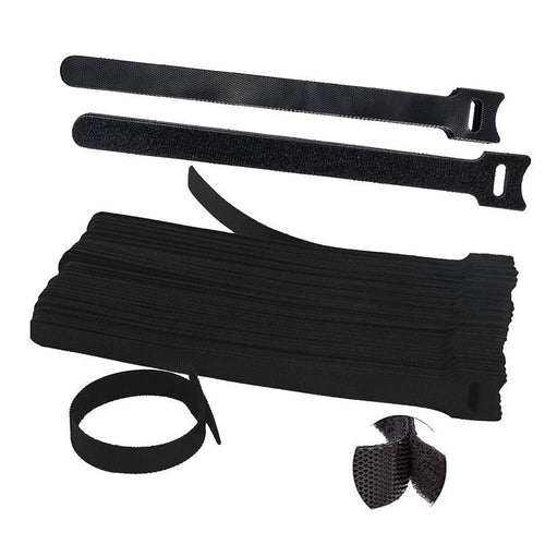 10/20/50PCS Reusable Hook and Loop Cable Ties Nylon Wire Cord Strap Organizer - 250 mm* 50 PCS