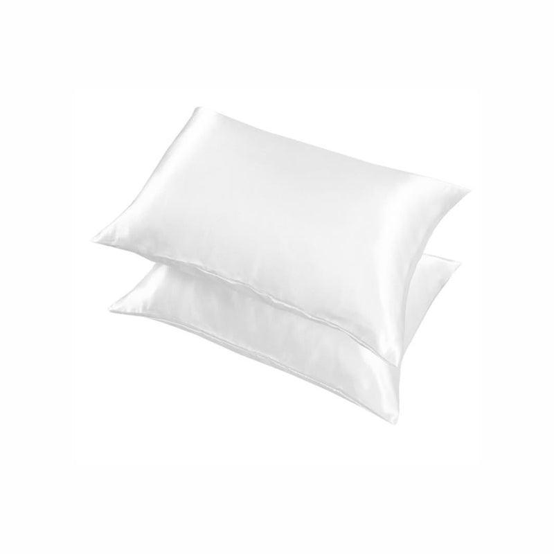 2 Pack Satin Pillowcases Luxury Soft Cushion Covers Bedroom Home Decor - Lake Blue