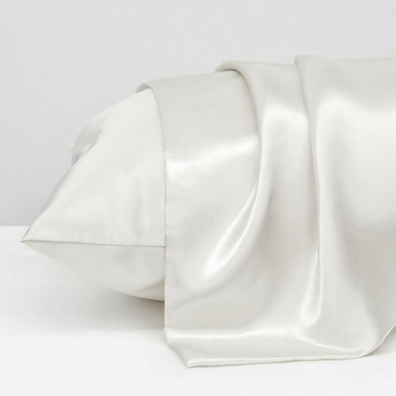 2 Pack Satin Pillowcases Luxury Soft Cushion Covers Bedroom Home Decor - Light Blue