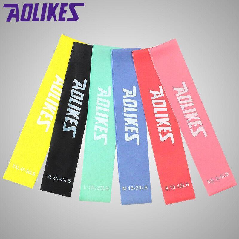 Aolikes Resistance Bands Power Heavy Strength Exercise Fitness Gym Yoga - Blue 500*50*0.7 (15-20 lbs)