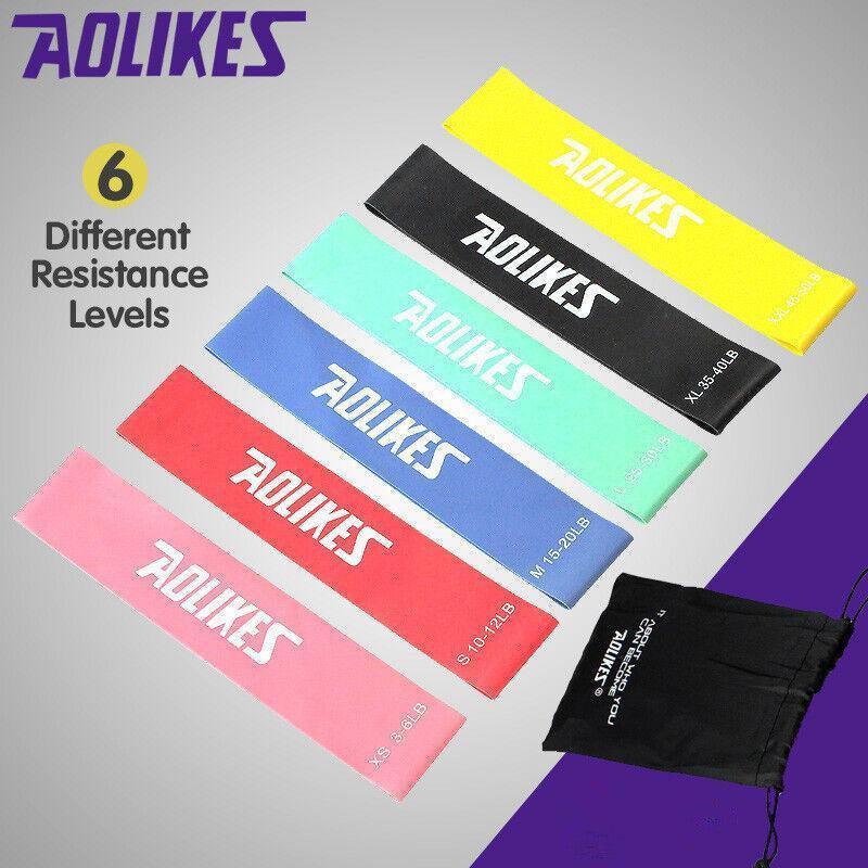 Aolikes Resistance Bands Power Heavy Strength Exercise Fitness Gym Yoga - Green 500*50*0.9 (25-30 lbs)