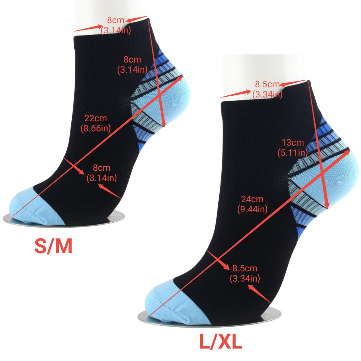 3x Plantar Fasciitis Compression Socks Foot Sleeve Ankle Support Brace Achy S/M - Grey