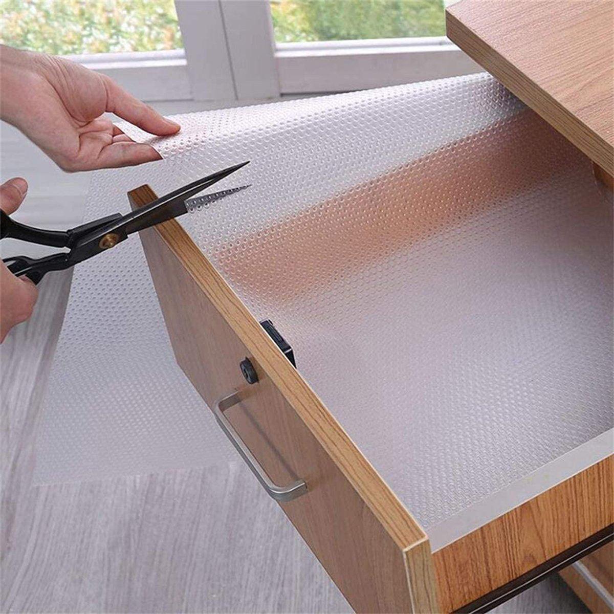 5 Roll EVA Anti Moisture Drawer Mat Cabinet Pad Kitchen Dustproof Placemat - Pink Diamond-45*150cm