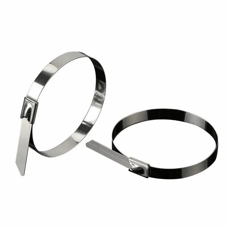 20X Stainless Steel Cable Ties S304 Marine Grade Zip Strap Locking Wrap 100-800Mm - 7.9*200mm