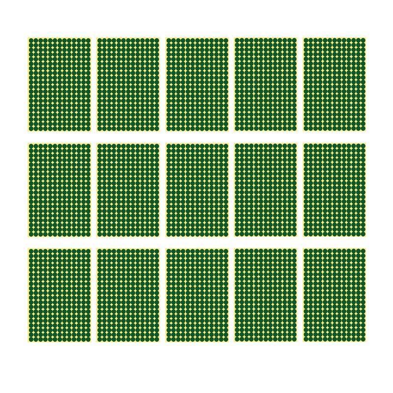 8/13/25/50mm Colour Sticker Dots Adhesive Round Labels Circular Scrapbooking Green - 25mm 40 Dots - 5 Sheets