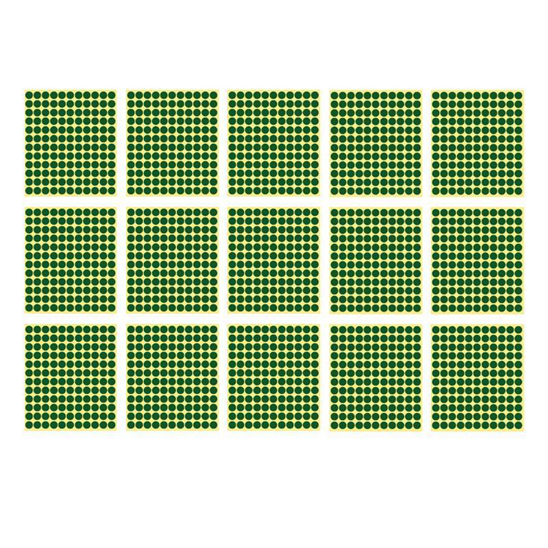 8/13/25/50mm Colour Sticker Dots Adhesive Round Labels Circular Scrapbooking Green - 25mm 40 Dots - 5 Sheets