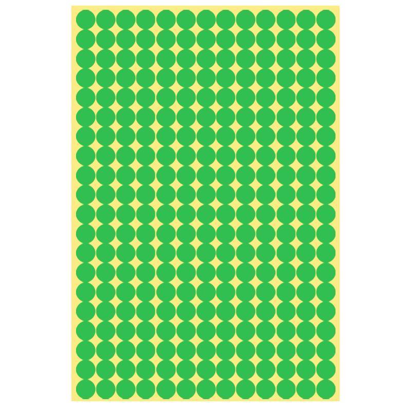 8/13/25/50mm Sticker Dots Adhesive Round Labels Circular Scrapbooking Light Green - 8mm 260 Dots - 5 Sheets