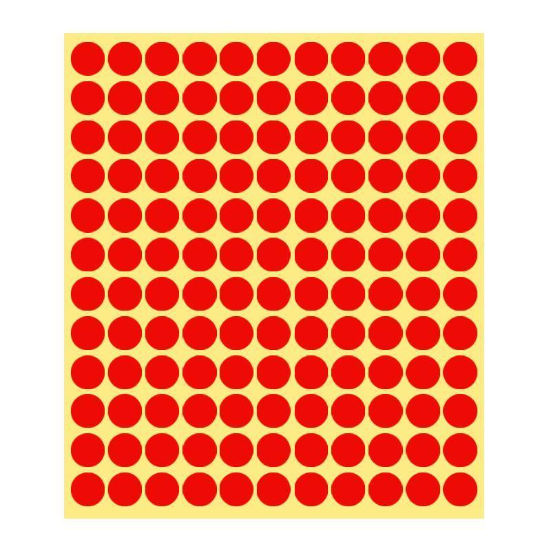 8/13/25/50mm Colour Sticker Dots Adhesive Round Labels Circular Scrapbooking Red - 25mm 40 Dots - 5 Sheets