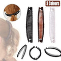 5X Hair Ponytail Holder Banana Clips Plastic Black Claw Comb Clip Multipurpose - Brown