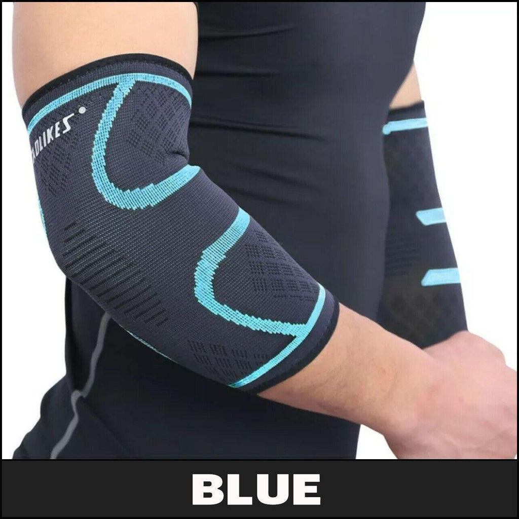 L Size AOLIKES Elbow Brace Support Compression Arm Sleeve Sport Gym Joint Pain Relief - Green *1 Unit