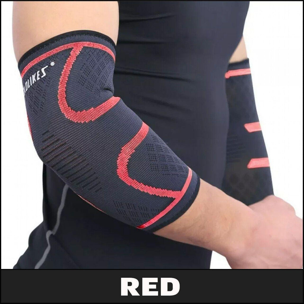 L Size AOLIKES Elbow Brace Support Compression Arm Sleeve Sport Gym Joint Pain Relief - Green *1 Unit