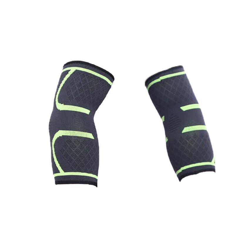 L Size AOLIKES Elbow Brace Support Compression Arm Sleeve Sport Gym Joint Pain Relief - Green *1 Unit