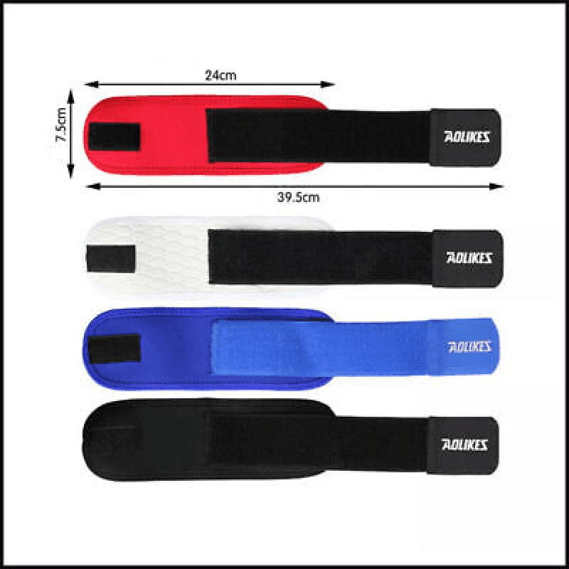 Aolikes Adjustable Sports Gym Wrist Support Brace Wrap Band Wristband Strap Au - Black+Red