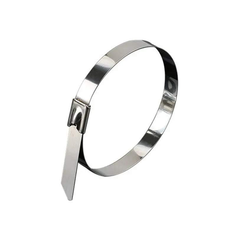 100x Stainless Steel Cable Ties SS304 Marine Grade Zip Strap Locking Wrap 100-800mm - 4.6*150mm