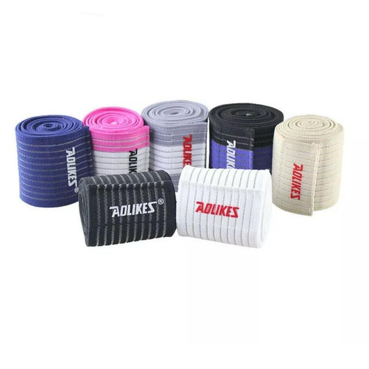 Aolikes Wrist Brace Elastic Bandage Support Sport Gym Wrap Fitness Wristband - Blue