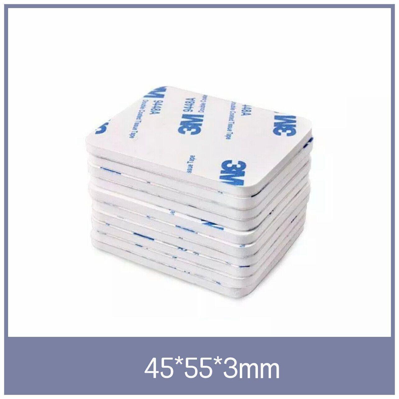 Square 55 x 45 x 3mm 3M Double Sided Foam Sticker Tape Self Adhesive Pads - 6pcs