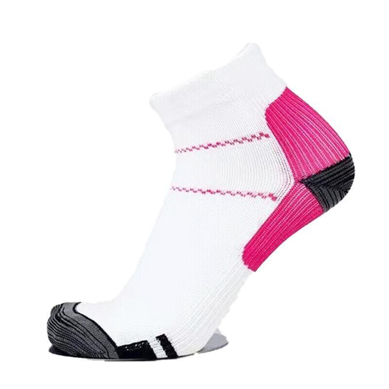 1 Pair Ankle Compression Socks Foot Support Sleeves S M Size Unisex - Black-Blue