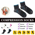 L XL Ankle Compression Socks for Foot Support and Daily Comfort Unisex - White-Grey