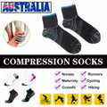 1 Pair Ankle Compression Socks Foot Support Sleeves S M Size Unisex - White-Rose Red