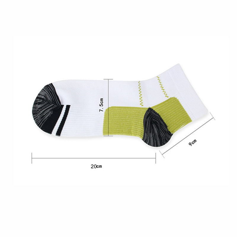L XL Ankle Compression Socks for Foot Support and Daily Comfort Unisex - White-Rose Red