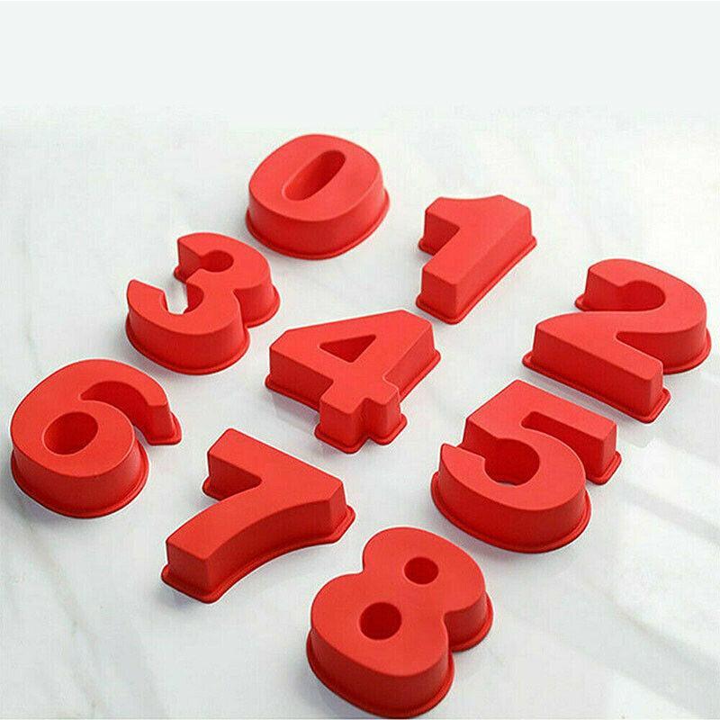 10 Inch Silicone Number Cake Mould Birthday Baking Pan Fondant Tools - 7