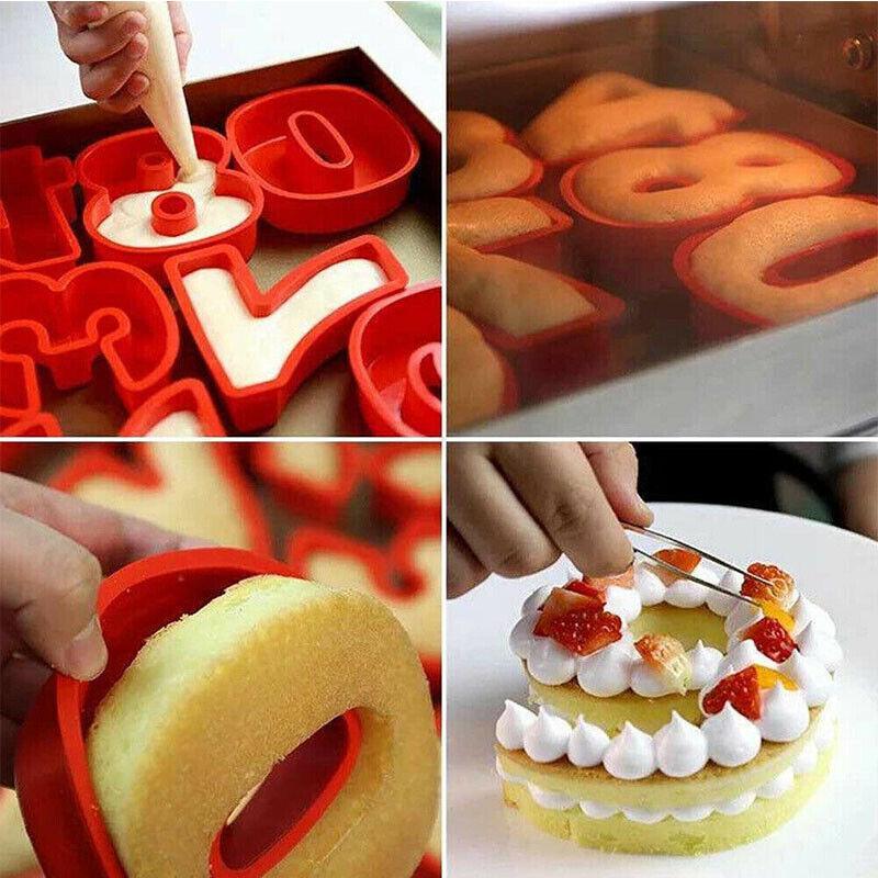 10 Inch Silicone Number Cake Mould Birthday Baking Pan Fondant Tools - 6 or 9