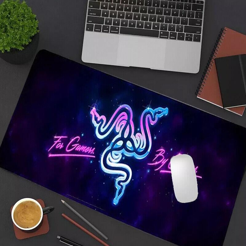 Gaming Keyboard and Mouse Pad Extended Desk Mat 800x300mm Non Slip Base - 12