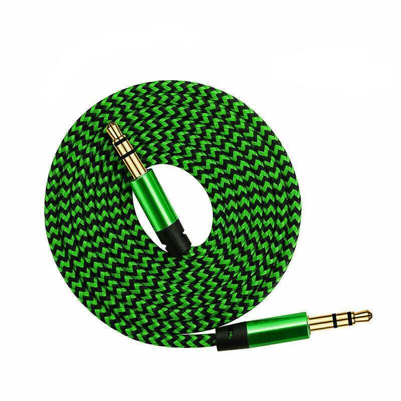 AUX Cable 3.5mm Stereo Audio Input Extension Male to Male Auxiliary Car Cord - White
