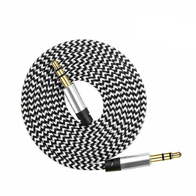 AUX Cable 3.5mm Stereo Audio Input Extension Male to Male Auxiliary Car Cord - Orange