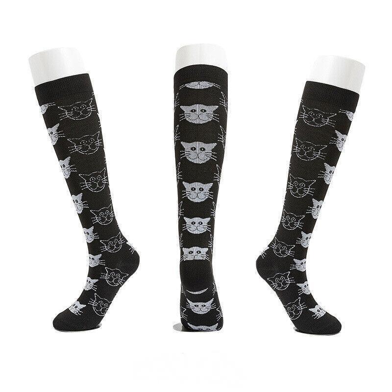 S/M Size Compression Socks Women Men Adult Medical Nursing Travel Stocking - Lion