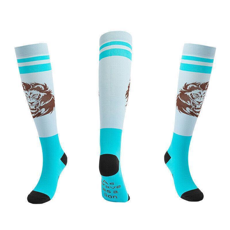S/M Size Compression Socks Women Men Adult Medical Nursing Travel Stocking - Lion