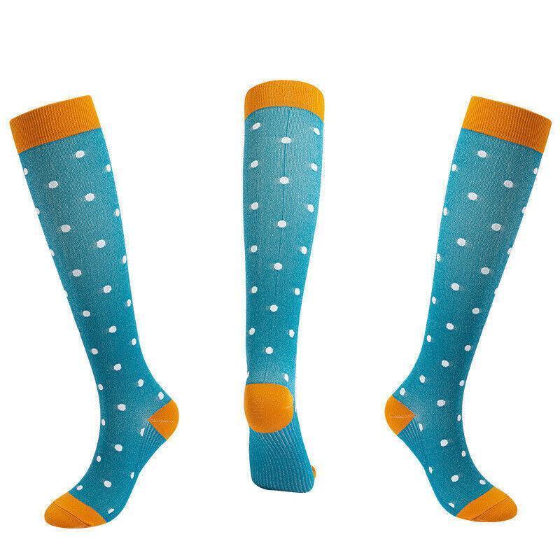 S/M Size Compression Socks Women Men Adult Medical Nursing Travel Stocking - Black Heart