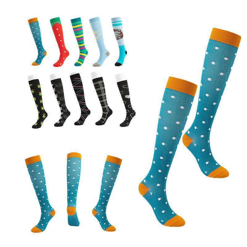 S/M Size Compression Socks Women Men Adult Medical Nursing Travel Stocking - Streamer