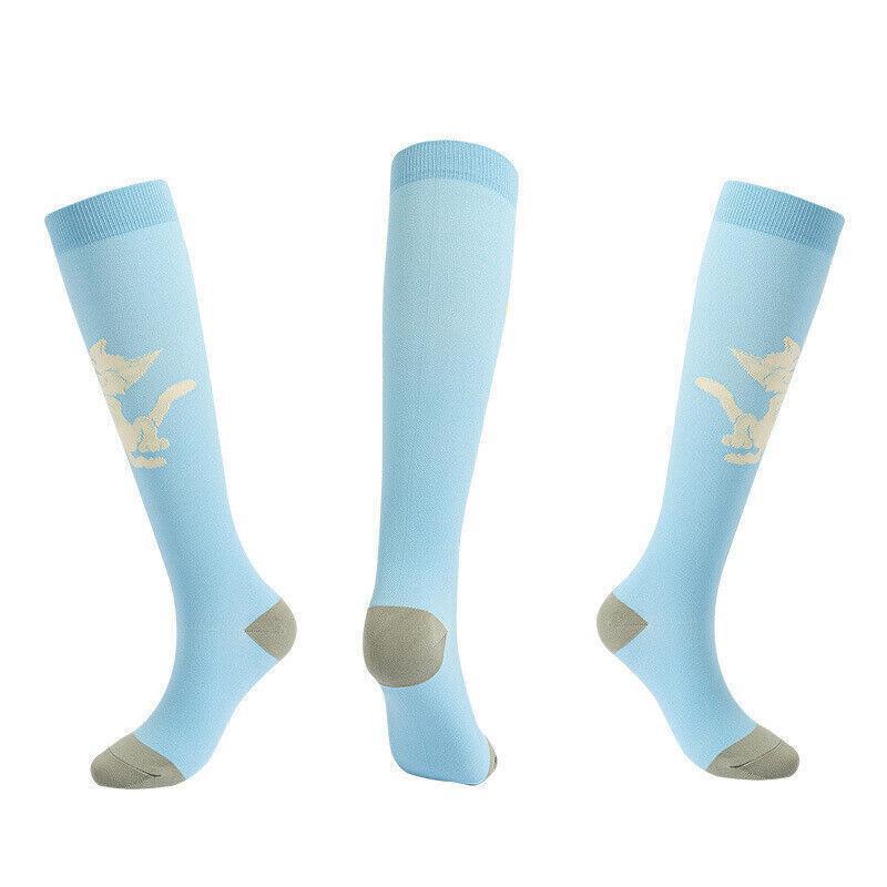 L/XL Size Compression Socks Unisex Adult Nursing Travel Stocking Sport - Strawberry