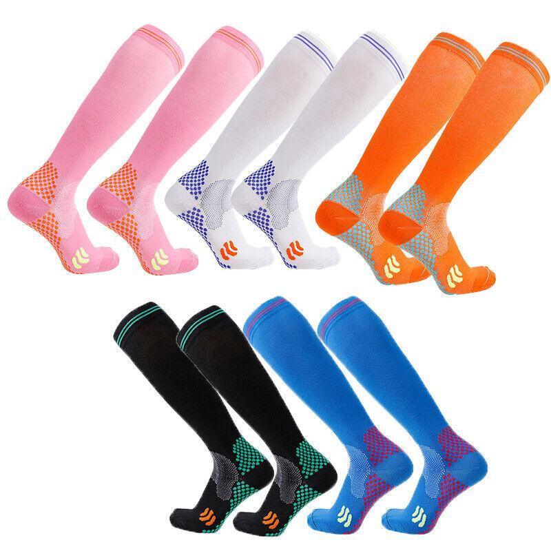 Compression Socks Miracle Copper Anti Fatigue Unisex Travel DVT Comfort 2XL - 1Pair  Pink