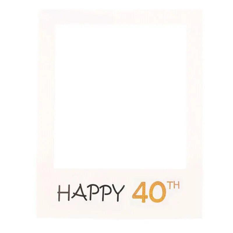 1Th 18Th-60Th Photo Booth Props Picture Frame Wedding Birthday Party Decoration - Happy 1ST