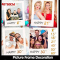 1Th 18Th-60Th Photo Booth Props Picture Frame Wedding Birthday Party Decoration - Happy 30TH