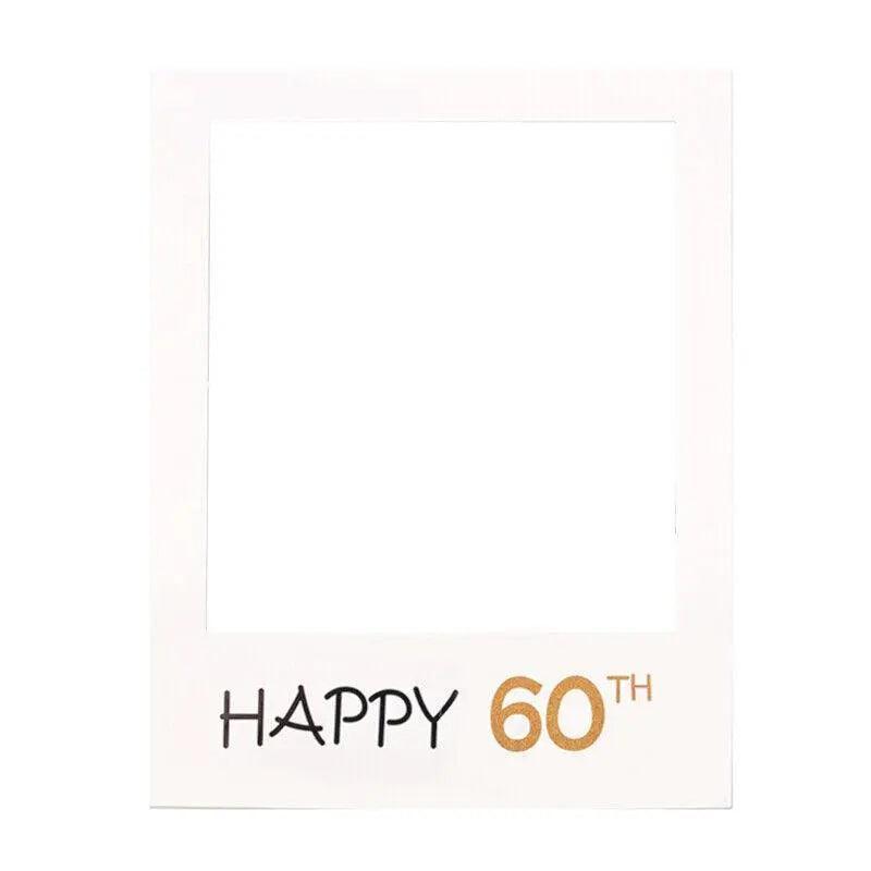 1Th 18Th-60Th Photo Booth Props Picture Frame Wedding Birthday Party Decoration - Happy 40TH