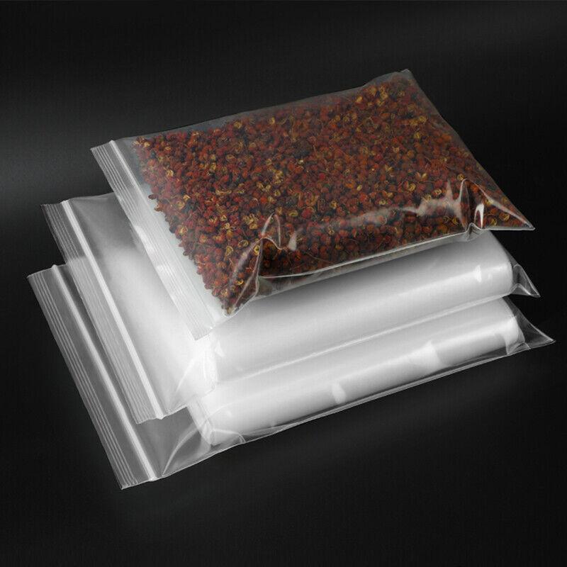 100PCS 100micron Bulk Clear Resealable PE Plastic Zip Bags - 4*6CM