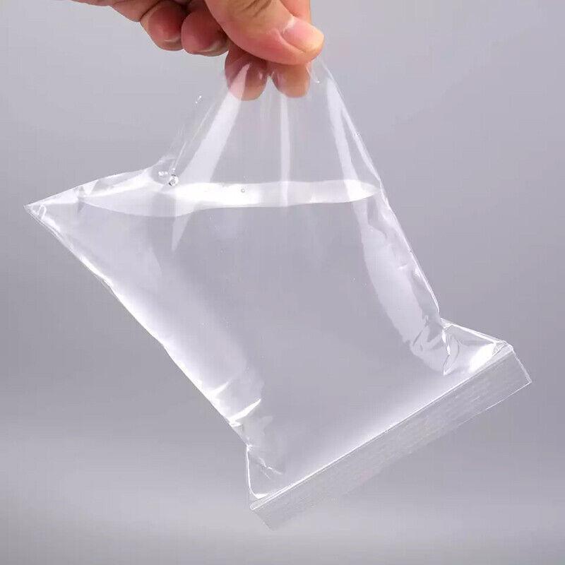 100PCS 100micron Bulk Clear Resealable PE Plastic Zip Bags - 4*6CM