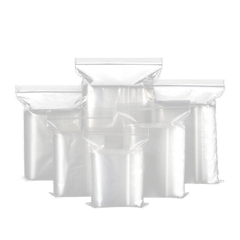100PCS 100micron Bulk Clear Resealable PE Plastic Zip Bags - 5*7CM