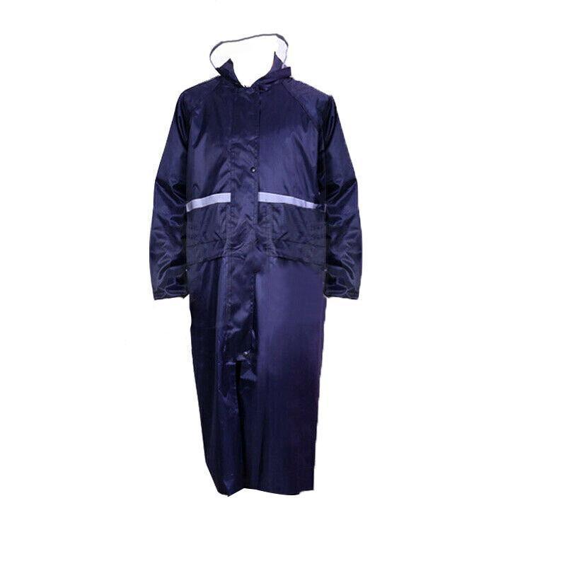 Unisex Waterproof Raincoat 2XL Size Lightweight Hooded Long Work Outdoor Overcoat - Yellow