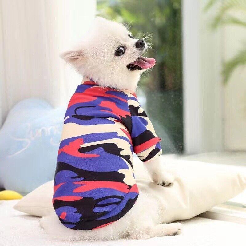 M Size Cute Pet Dog Warm Jumper Sweater Clothes Cat Knitwear Knitted Coats Winter - Blue Rabbit