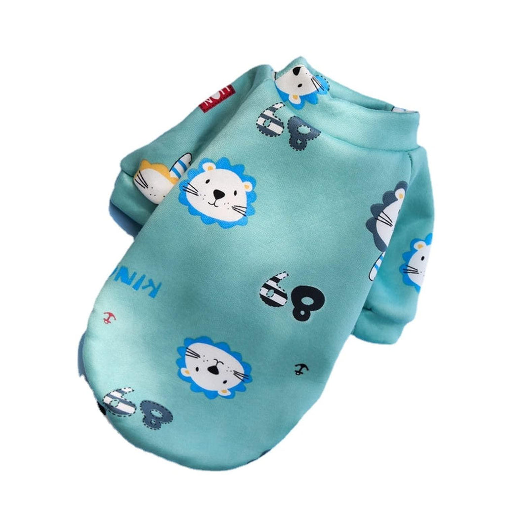 M Size Cute Pet Dog Warm Jumper Sweater Clothes Cat Knitwear Knitted Coats Winter - Blue Rabbit