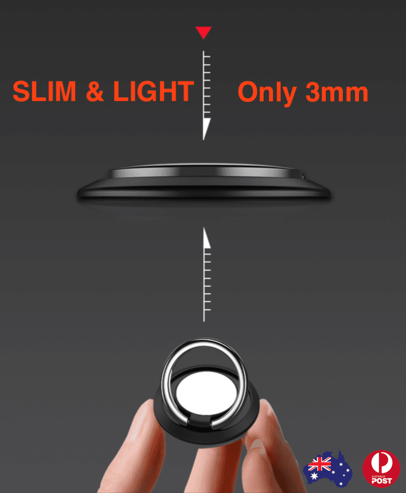 Iring Phone Ring Finger Holder Stand Car Mount Hook For Iphone Ipad Mobile Grip - E- Black