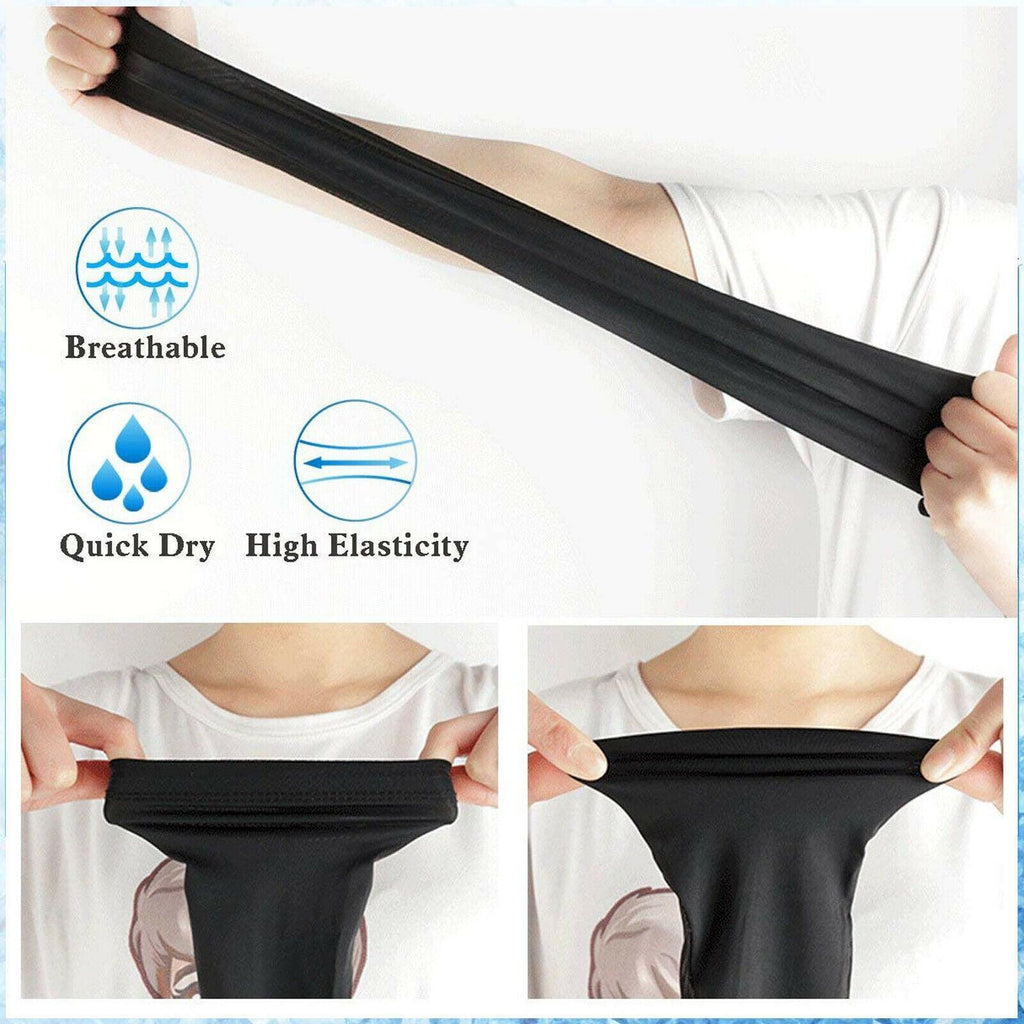 3 Pairs Cooling Sport Arm Stretch Sleeves Sun Uv Protection Covers Cycling Golf - Grey × 3 Pairs