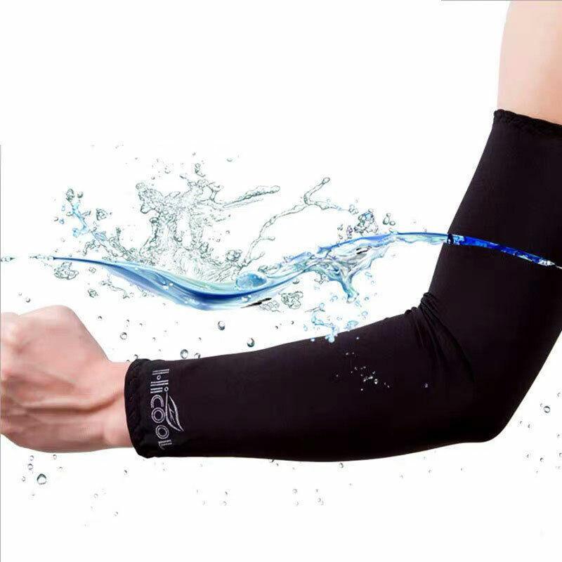 3 Pairs Cooling Sport Arm Stretch Sleeves Sun Uv Protection Covers Cycling Golf - Yellow × 3 Pairs