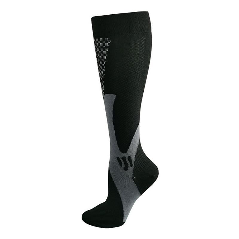 Copper Compression Socks for Running Travel Sports Anti Fatigue Support S/M Unisex - Black