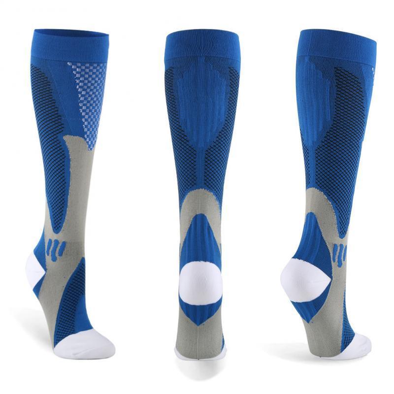 Copper Compression Socks for Running Travel Sports Anti Fatigue Support S/M Unisex - White